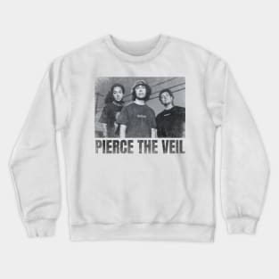 pierce the veil simple urban black n white Crewneck Sweatshirt